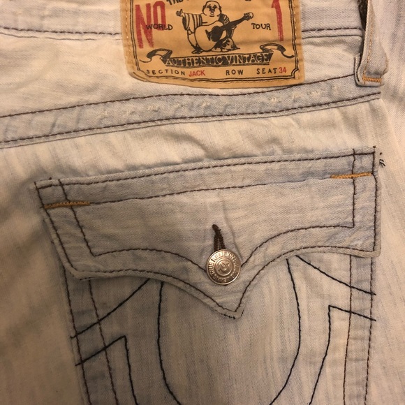 100% Authentic Men’s True Religion Jack Blue Jeans - Picture 4 of 4